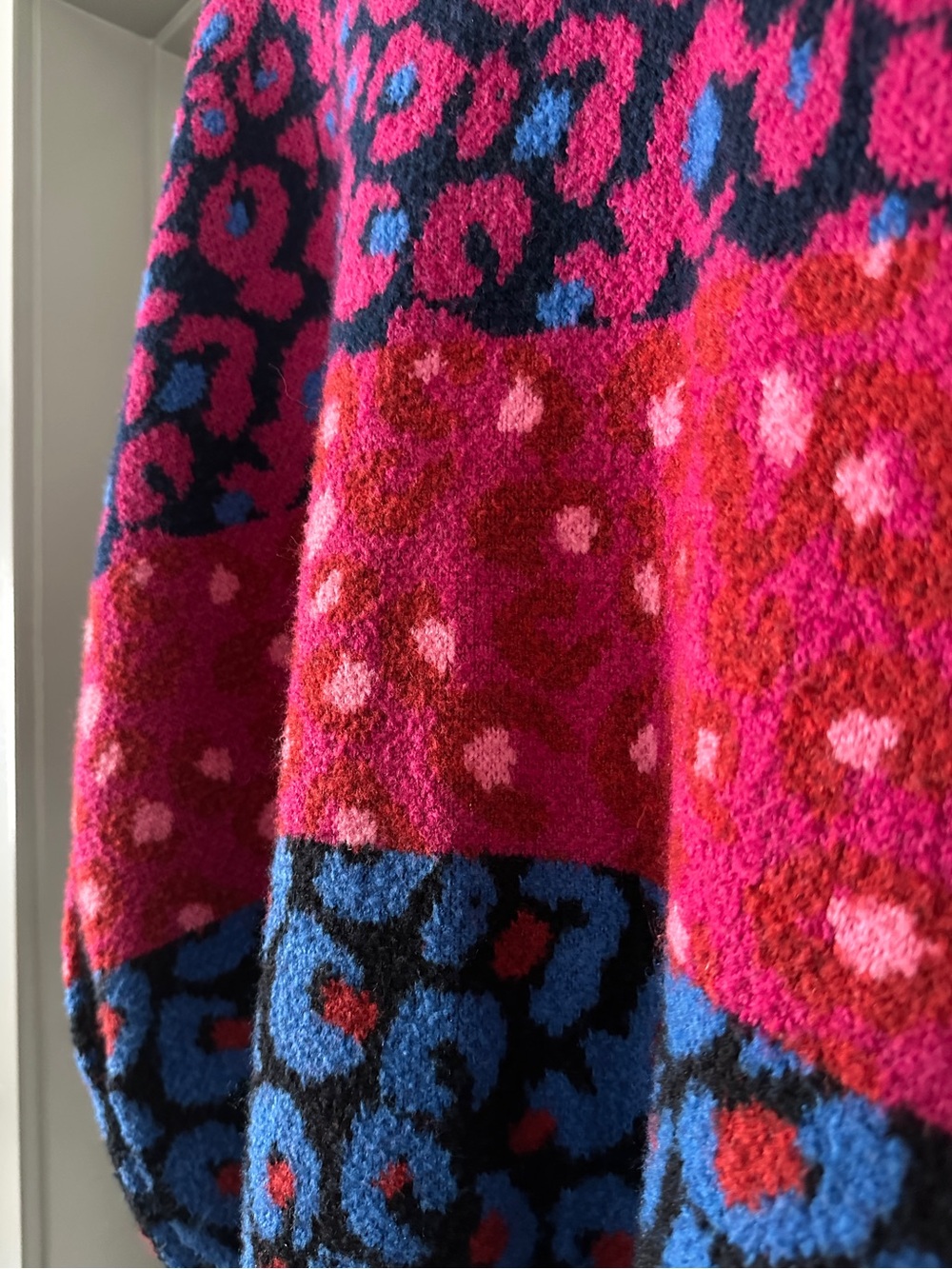 Farm Rio Animal Print Cardigan Multi Color (Blue, Pink, Red) - Picture 4 of 4
